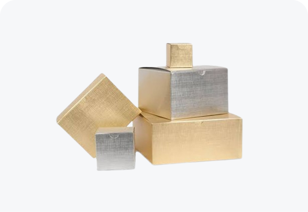 Gold & Silver Folding Set Up Apparel Boxes